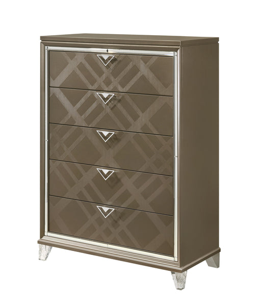 Skylar Dark Champagne Chest - Marjories Furniture (Las Vegas, NV)