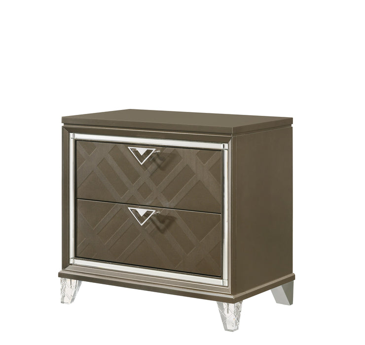 Skylar Dark Champagne Nightstand - Marjories Furniture (Las Vegas, NV)