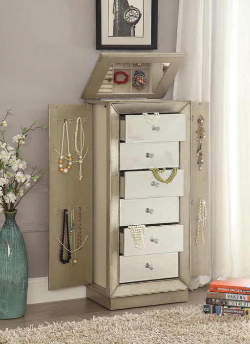 Talor Antique Gold Jewelry Armoire - Marjories Furniture (Las Vegas, NV)
