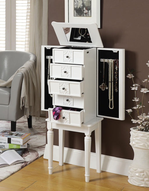 Tammy White Jewelry Armoire - Marjories Furniture (Las Vegas, NV)