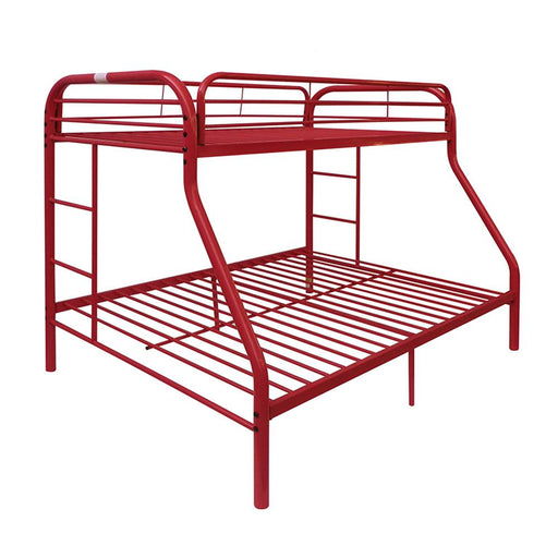 Tritan Red Bunk Bed (Twin/Full) - Marjories Furniture (Las Vegas, NV)