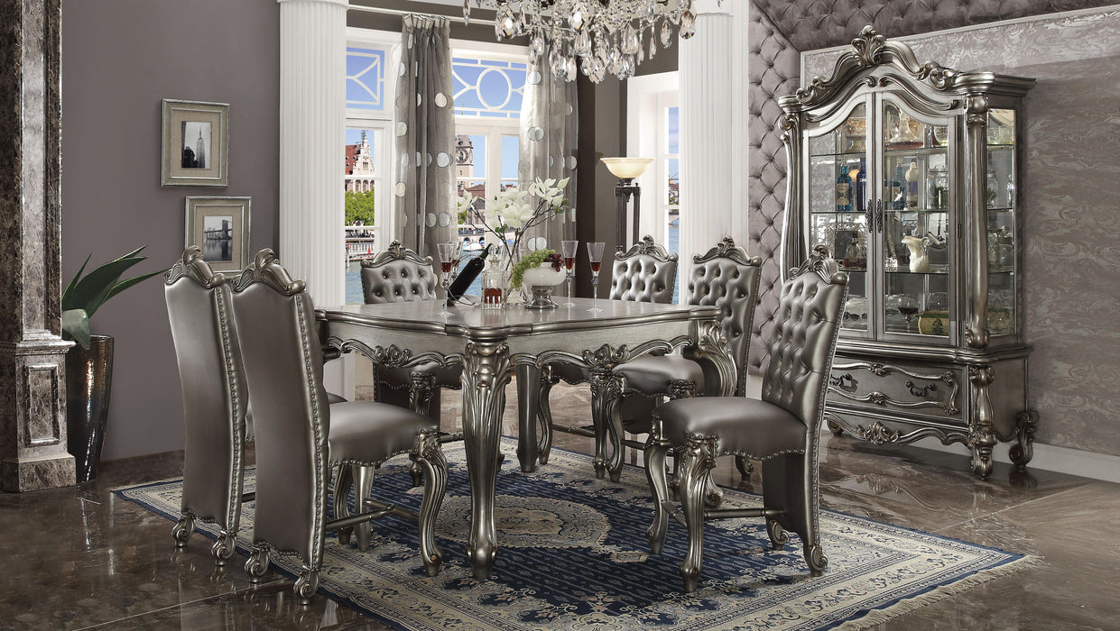 Versailles Antique Platinum Counter Height Table - Marjories Furniture (Las Vegas, NV)