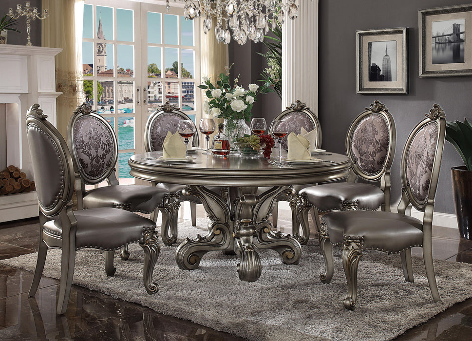 Versailles Antique Platinum Dining Table - Marjories Furniture (Las Vegas, NV)