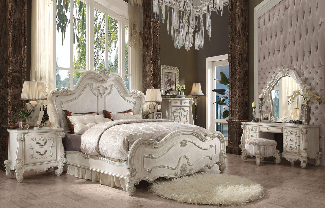 Versailles Bone White Queen Bed - Marjories Furniture (Las Vegas, NV)