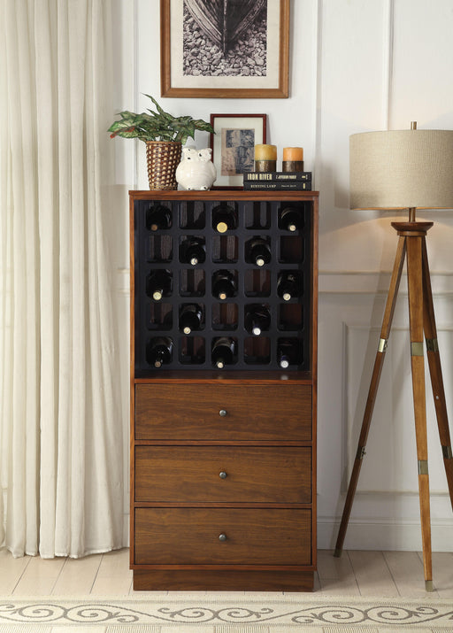Wiesta Walnut Wine Cabinet - Marjories Furniture (Las Vegas, NV)