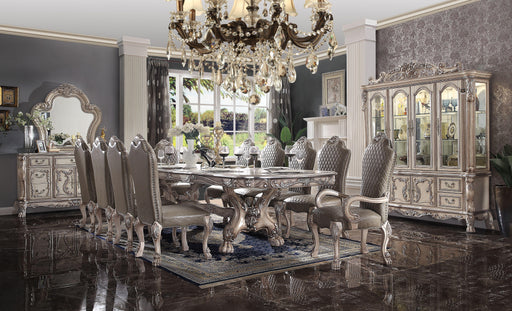 Dresden Vintage Bone White Dining Table (136"L) - Marjories Furniture (Las Vegas, NV)