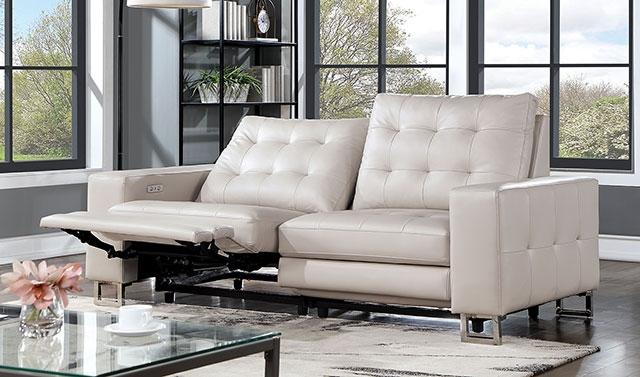 ABBERTON Power Loveseat, Beige - Marjories Furniture (Las Vegas, NV)