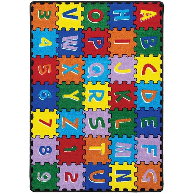 Abbey Alphabet/Multi 4' 9" X 6' 9" Area Rug - Marjories Furniture (Las Vegas, NV)