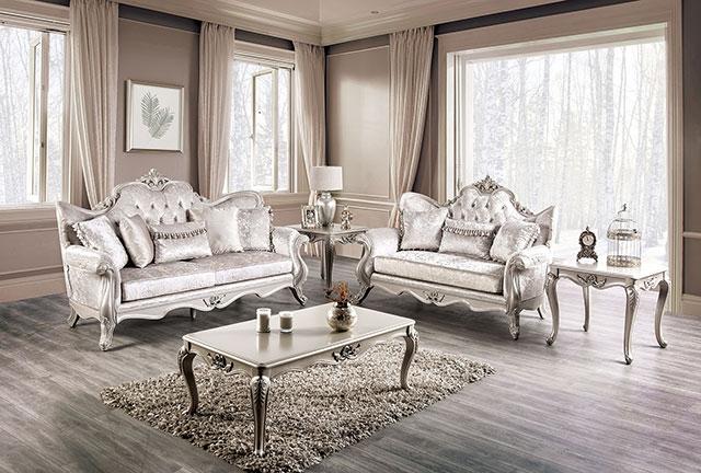 Acapulco White & Espresso Loveseat - Marjories Furniture (Las Vegas, NV)
