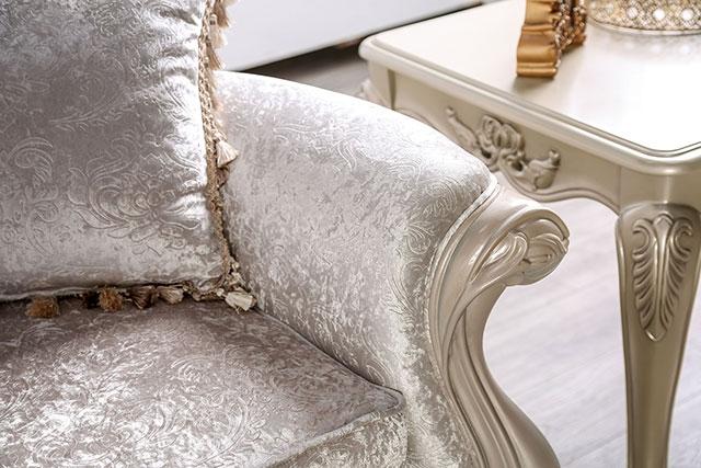 Acapulco White & Espresso Loveseat - Marjories Furniture (Las Vegas, NV)