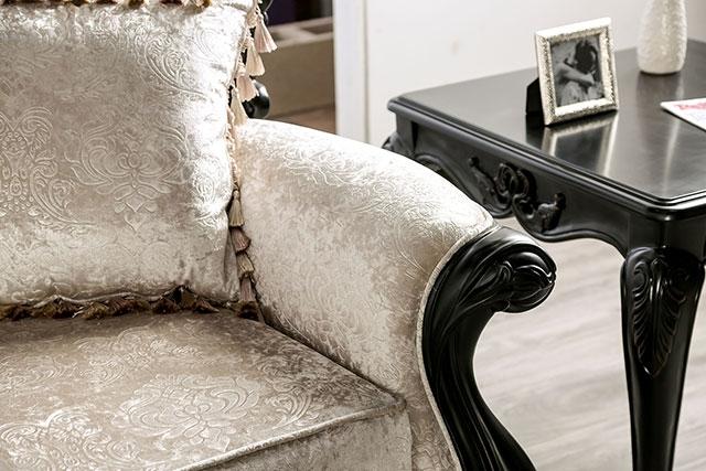 Acapulco White & Espresso Sofa - Marjories Furniture (Las Vegas, NV)