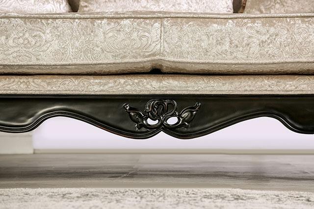 Acapulco White & Espresso Loveseat - Marjories Furniture (Las Vegas, NV)
