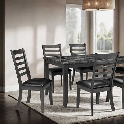 Adia 7 Pc Dinning Table Set Grey & Brown - Marjories Furniture (Las Vegas, NV)