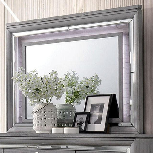 Alanis Light Gray Mirror - Marjories Furniture (Las Vegas, NV)