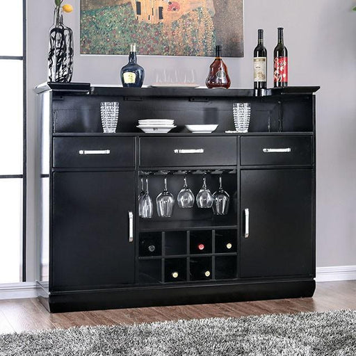 Alena Black Bar Table w/ LED Touch Light & Mirror - Marjories Furniture (Las Vegas, NV)
