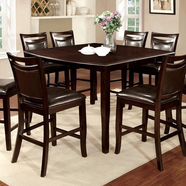 WOODSIDE II Dark Cherry/Espresso Counter Ht. Table w/ 18" Leaf - Marjories Furniture (Las Vegas, NV)