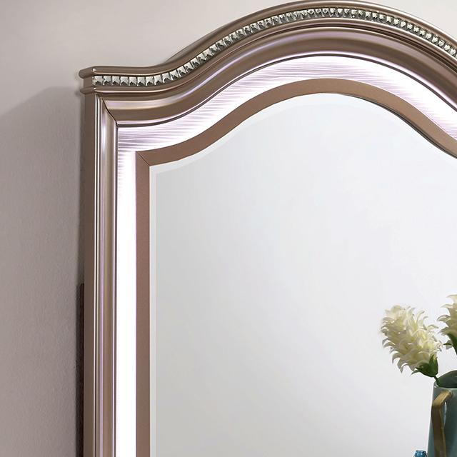 ALLIE Mirror Beige & Rose Gold - Marjories Furniture (Las Vegas, NV)