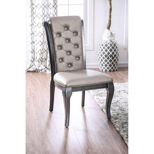 Amina Gray Side Chair (2/CTN) - Marjories Furniture (Las Vegas, NV)