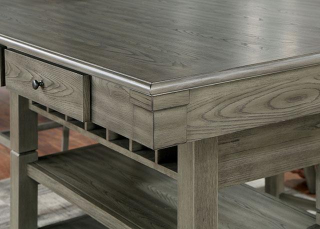 ANAYA Counter Ht. Table, Gray - Marjories Furniture (Las Vegas, NV)