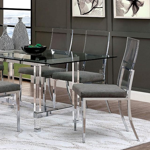 Casper Chrome Dining Table - Marjories Furniture (Las Vegas, NV)