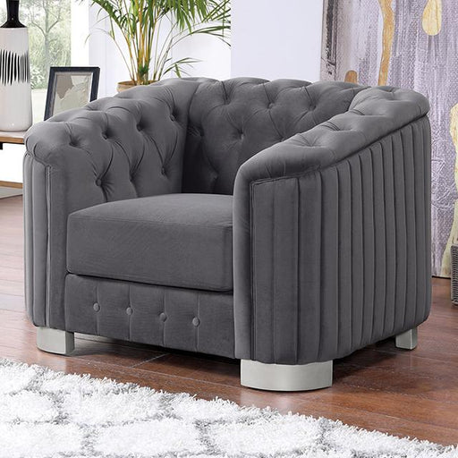 CASTELLON Chair, Dark Gray - Marjories Furniture (Las Vegas, NV)