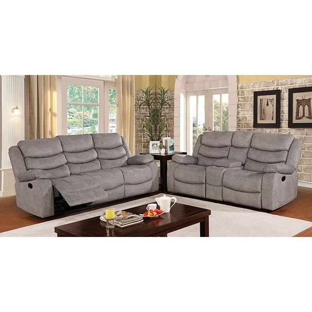 Castleford Light Gray Console Love Seat - Marjories Furniture (Las Vegas, NV)