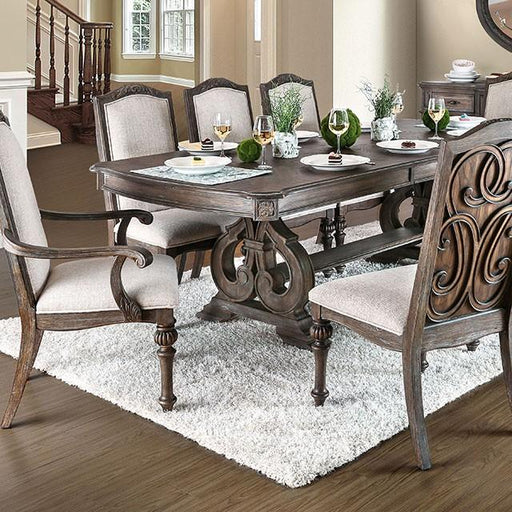 ARCADIA Rustic Natural Tone, Ivory Dining Table - Marjories Furniture (Las Vegas, NV)