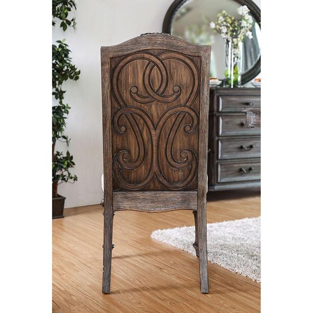 ARCADIA Rustic Natural Tone/ Ivory Side Chair (2/CTN) - Marjories Furniture (Las Vegas, NV)