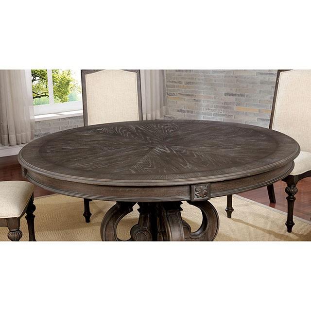 Arcadia Rustic Natural Tone Round Dining Table - Marjories Furniture (Las Vegas, NV)