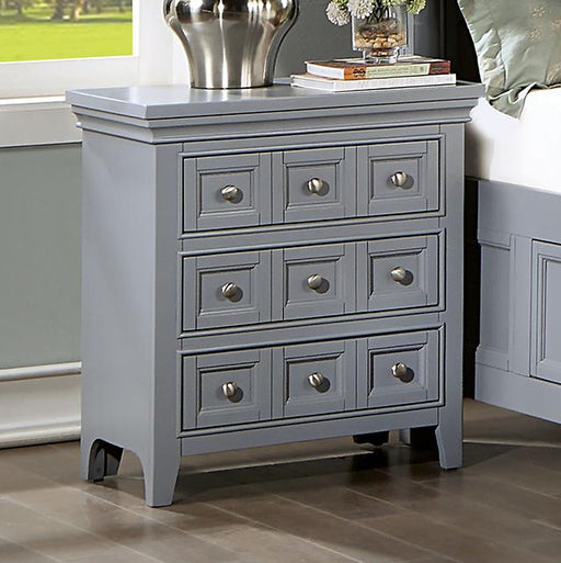 CASTLILE Night Stand w/ USB, Gray - Marjories Furniture (Las Vegas, NV)