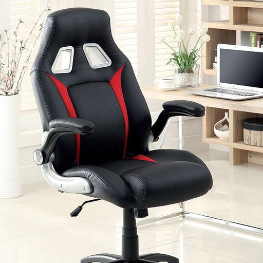Argon Black/Silver/Red Office Chair - Marjories Furniture (Las Vegas, NV)