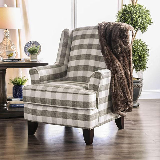 Christine Light Gray Chair - Marjories Furniture (Las Vegas, NV)