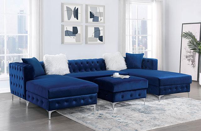 CIABATTONI Sectional, Navy - Marjories Furniture (Las Vegas, NV)