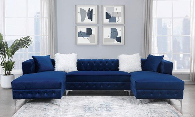 CIABATTONI Sectional, Navy - Marjories Furniture (Las Vegas, NV)
