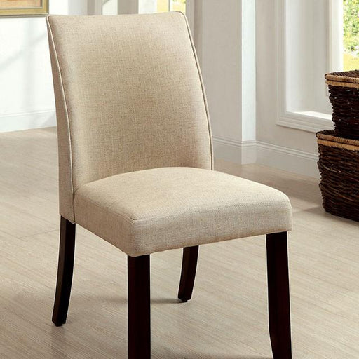 Cimma Espresso/Ivory Side Chair (2/CTN) - Marjories Furniture (Las Vegas, NV)