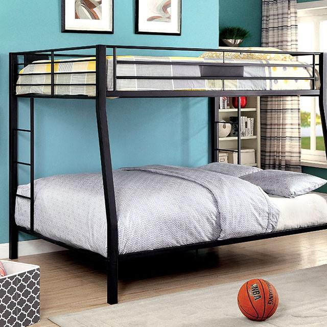 CLAREN Black Full/Queen Bunk Bed - Marjories Furniture (Las Vegas, NV)
