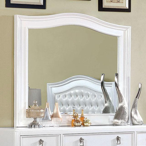 Ariston Mirror White, Silver, & Black - Marjories Furniture (Las Vegas, NV)