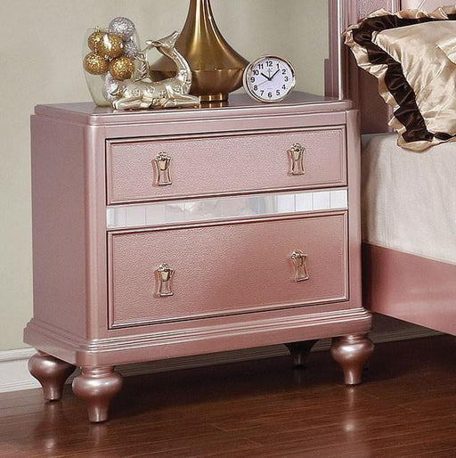 Ariston Rose Gold Night Stand - Marjories Furniture (Las Vegas, NV)