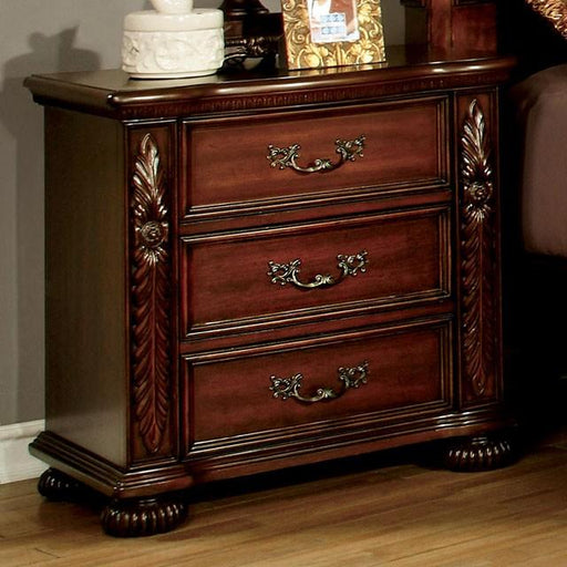 ARTHUR Brown Cherry Night Stand - Marjories Furniture (Las Vegas, NV)