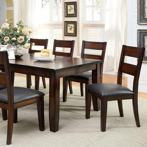 DICKINSON I Dark Cherry Dining Table w/ 18" Leaf - Marjories Furniture (Las Vegas, NV)