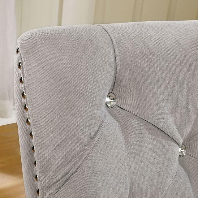 DIOCLES Silver/Light Gray Side Chair (2/CTN) - Marjories Furniture (Las Vegas, NV)