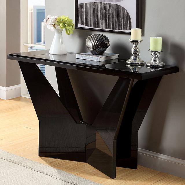 DUBENDORF Sofa Table, Black - Marjories Furniture (Las Vegas, NV)