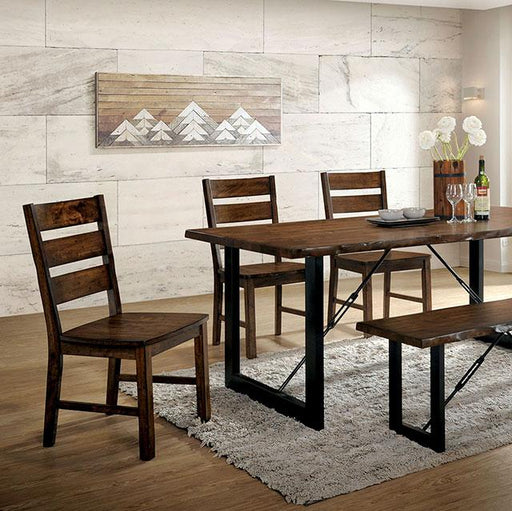 Dulce Walnut/Black Dining Table - Marjories Furniture (Las Vegas, NV)