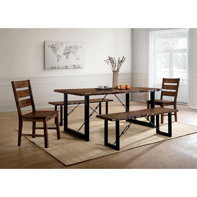 Dulce Walnut/Black Dining Table - Marjories Furniture (Las Vegas, NV)