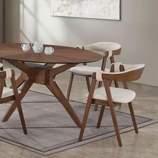 Ebikon 5 Pc Dining Table Set Walnut - Marjories Furniture (Las Vegas, NV)
