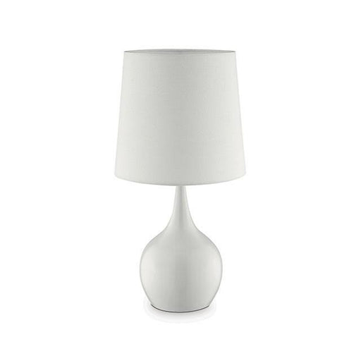 Edie White 23.5"H Glossy White Table Lamp - Marjories Furniture (Las Vegas, NV)