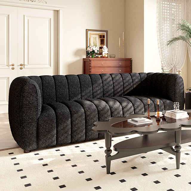 AVERSA Sofa, Black, Gray, & White - Marjories Furniture (Las Vegas, NV)