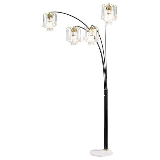 Elouise Black/Gold Arch Lamp - Marjories Furniture (Las Vegas, NV)