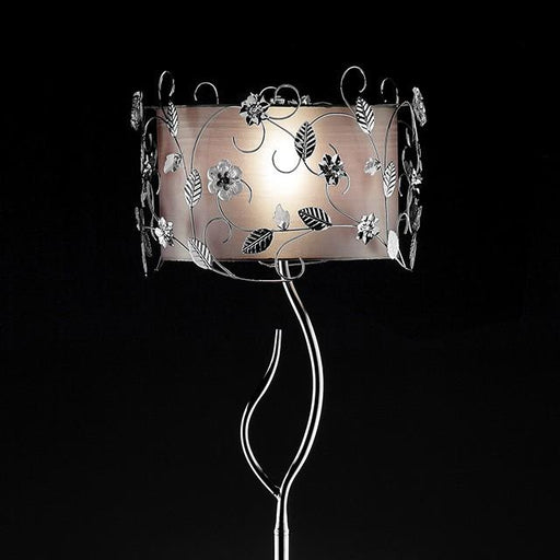 Elva Silver/Chrome Floor Lamp, Double Shade - Marjories Furniture (Las Vegas, NV)