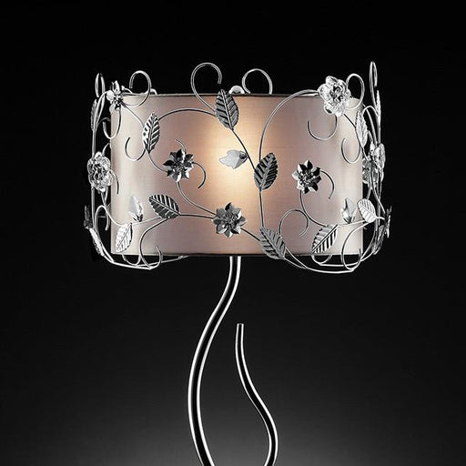 Elva Silver/Chrome Table Lamp, Double Shade - Marjories Furniture (Las Vegas, NV)
